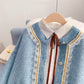 Pull vintage français pour femme, design de niche, cardigan 4975