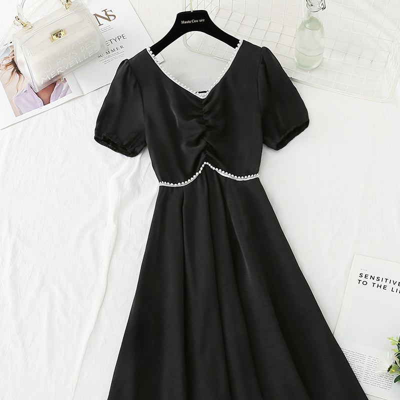 Robe coupe-vent douce jupe longue pour femme pause thé d'été 4862
