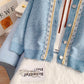 Pull vintage français pour femme, design de niche, cardigan 4975