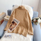Pull à col roulé torsadé vintage avec chemise à fond 5012
