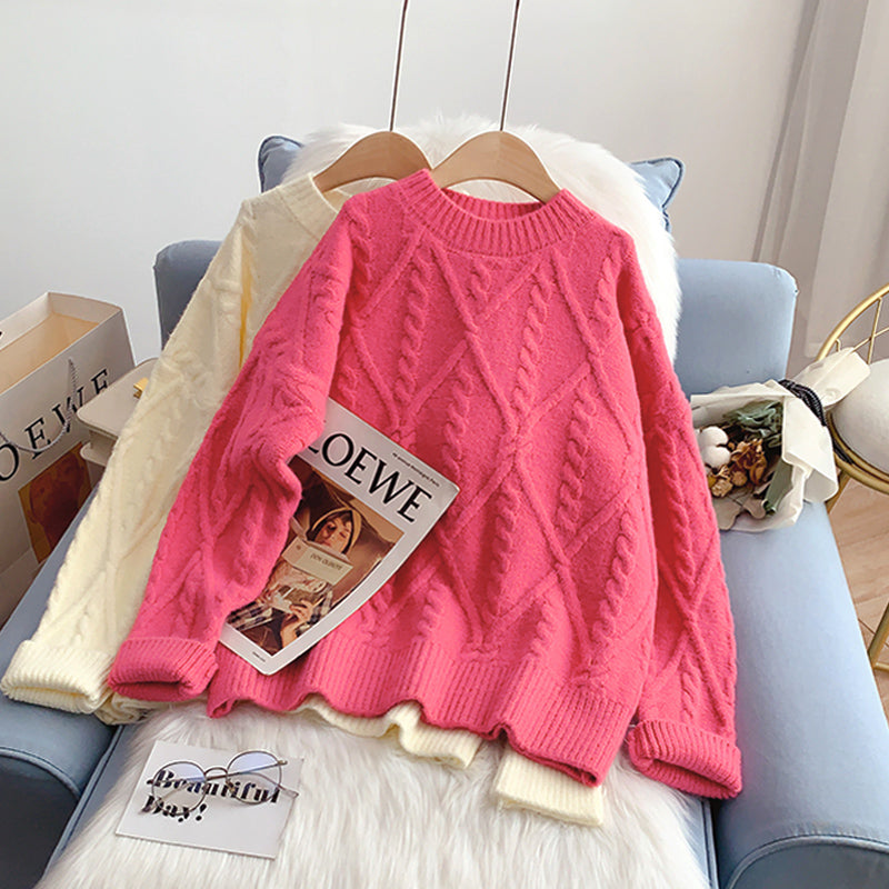 Pull torsadé nouveau pull haut 4995