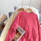 Pull torsadé nouveau pull haut 4995