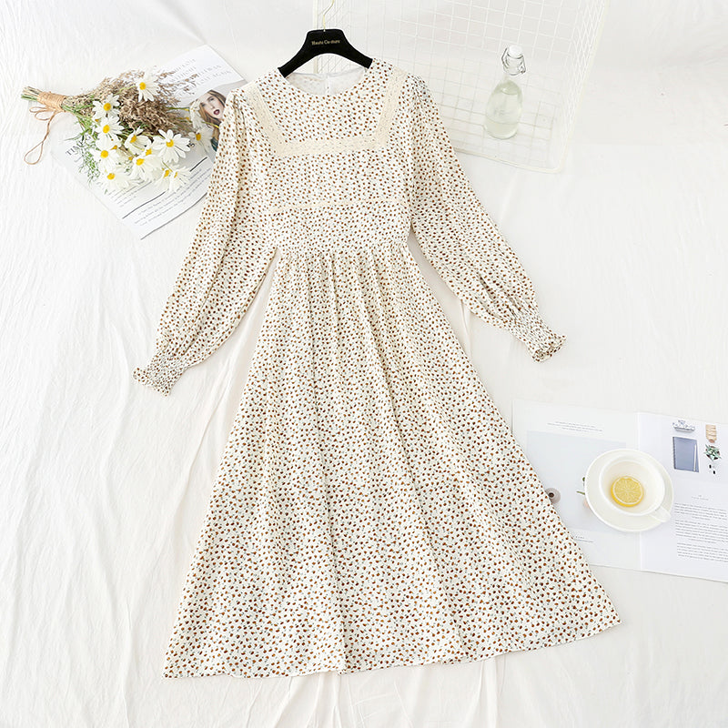 Nouvelle robe en mousseline de soie cousue creuse de haute qualité pour femme 4825