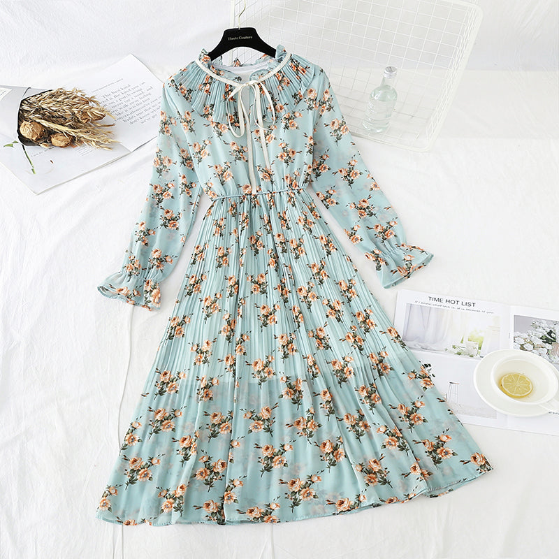 New Vintage broken flower Platycodon grandiflorum skirt Fairy Forest Series  4699