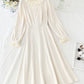 Robe en velours à col en dentelle Retro High Size slim 4795