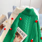 Pull col roulé style Noël épais ample style paresseux 4947