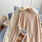Robe longue à fond plat avec jupe intérieure ample en laine épaisse 4928