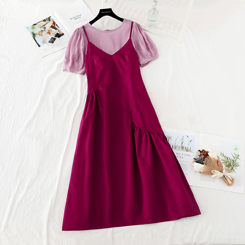 Ensemble deux pièces de jupe vieillissante de style rétro occidental français 4641