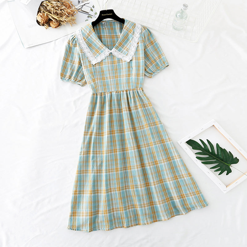 Jupe longue style féerique à manches bouffantes, style rétro français, premier amour, 4600