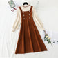 Zweireihiges modisches Kleid mit schmaler Taille 4782