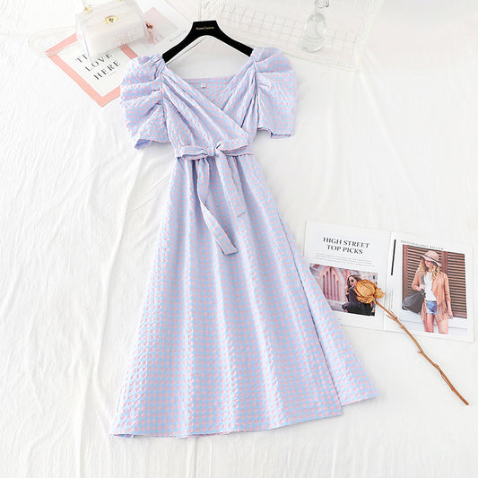 New style temperament, slim waist, cotton linen skirt, French long skirt  4628