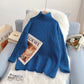 Pull à col roulé torsadé vintage avec chemise à fond 5012