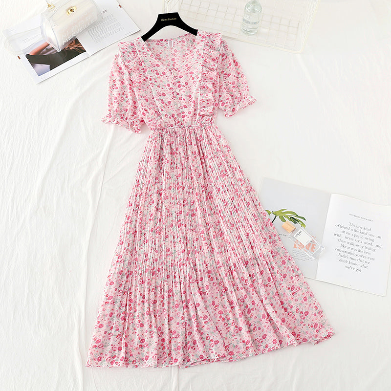 La nouvelle taille est fine. Jupe en mousseline de soie Robe de fée à vent doux français 4632