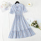 Petite robe fleurie en mousseline de soie française 4903