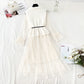 Ensemble deux pièces robe gilet jupe en dentelle super fée 4740