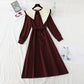 Robe française pour femme, jupe slim à revers irréguliers et larges 4750