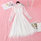 New style temperament, slim waist, sweet pearl Sequin mesh long skirt  4724