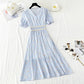 French Vintage chiffon dress with ruffle  4885
