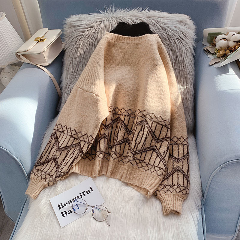 Faux deux pulls à col haut et hauts de style étranger 4937