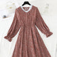 Robe florale à lacets à taille coupée coréenne, jupe fine et à fond 4840