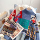 Pull col montant sœurs de Noël nouveau haut tricoté 4924