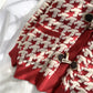 Pull-over à boucle en corne de bœuf et treillis mille oiseaux pour femme 4925