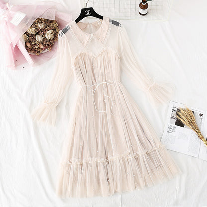 Robe en maille douce super fée poupée ample jupe trapèze 4372