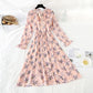 New French retro floral Platycodon grandiflorum skirt  4520
