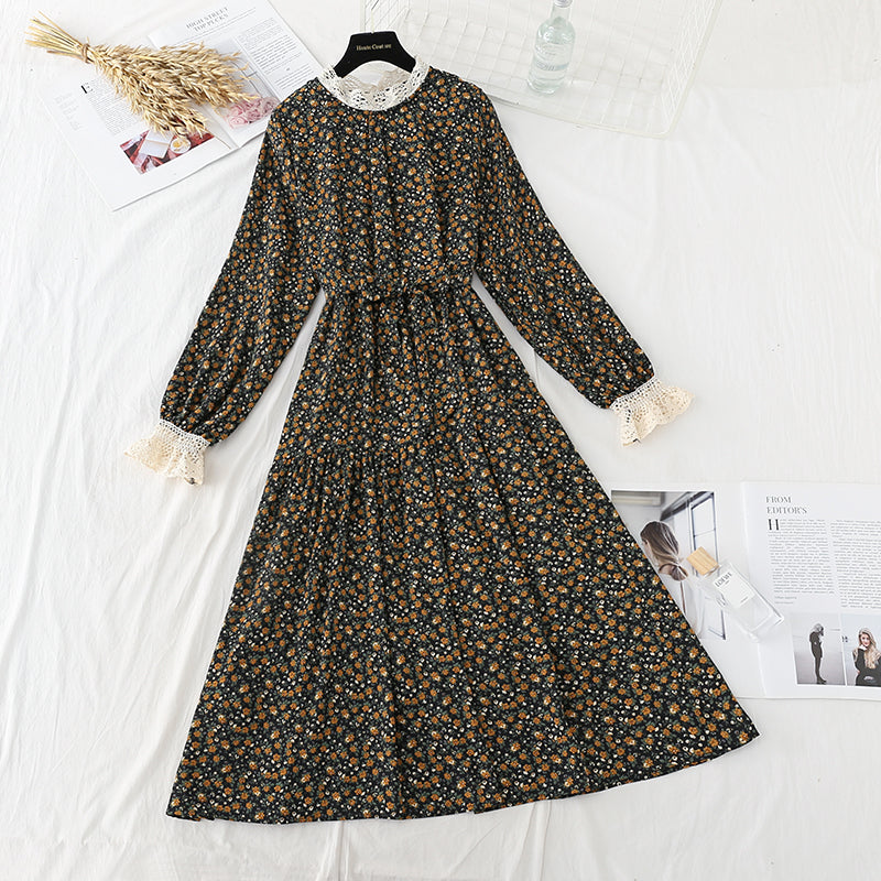 Nouvelle robe fleurie à lacets pour femme 4559
