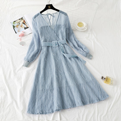 Robe à manches longues avec pompons en cheveux de fée 4469