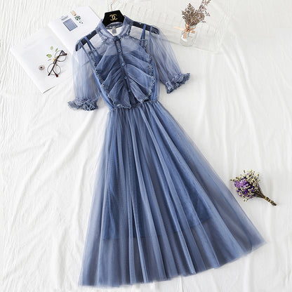Robe en maille de dentelle sexy et élégante 4347