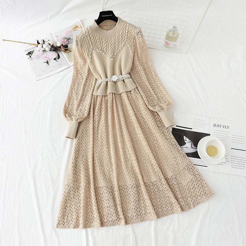 Nouvelle robe tricotée en dentelle super féerique 4435
