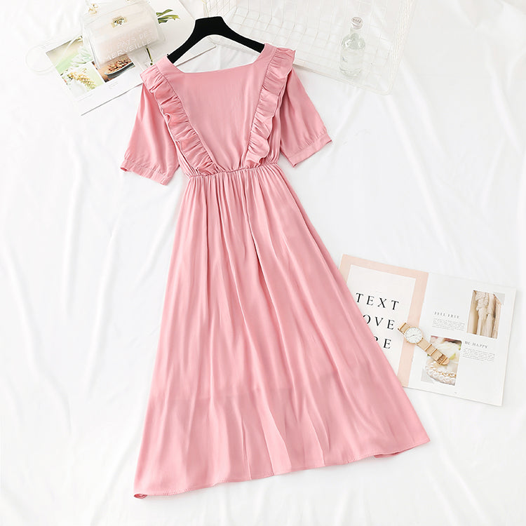 Robe rétro française fée super xiansen style slim 4157