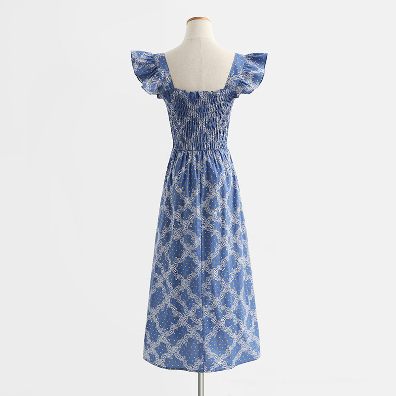 Nouvelle robe fleurie française jupe à bretelles douce et épicée 4283