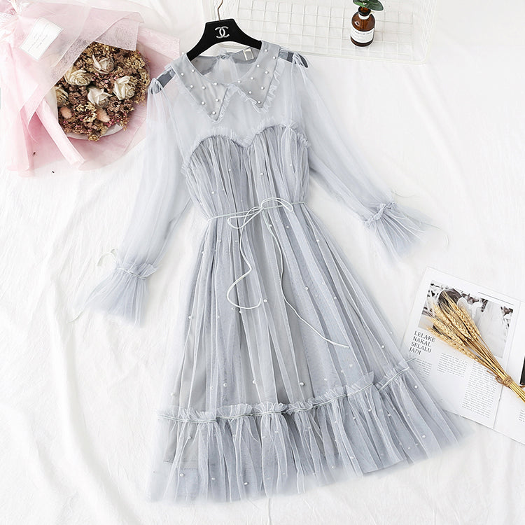 Robe en maille douce super fée poupée ample jupe trapèze 4372