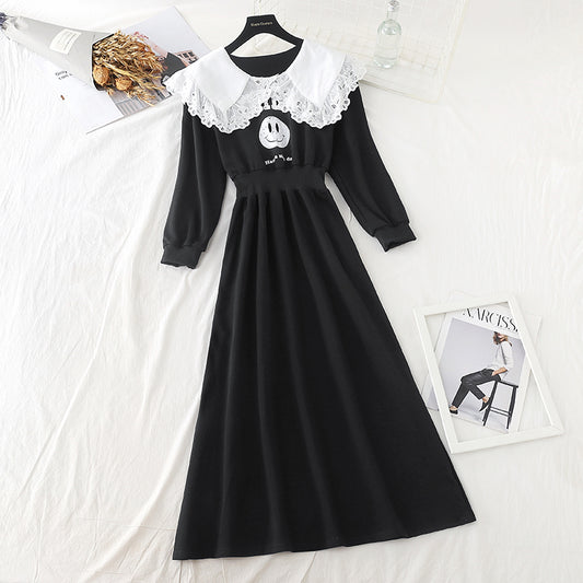 Lapel, smiling face, waist and thin skirt  3903