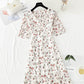 French retro first love sweet floral skirt temperament small skirt  4237