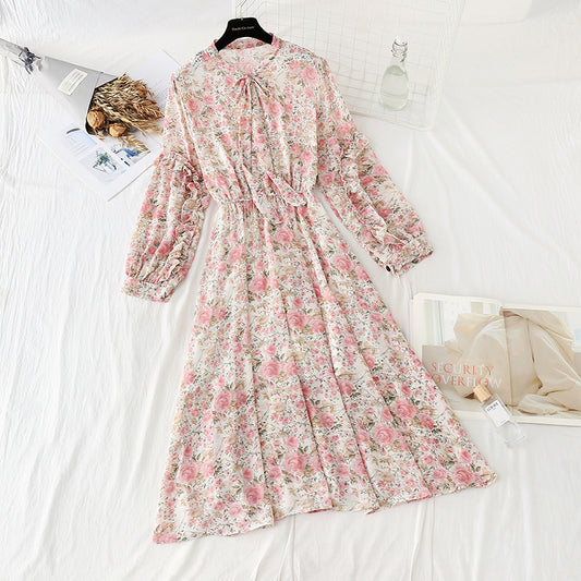 The new lace up chiffon skirt is thin and gentle, with a skirt inside  4060