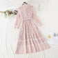 Robe en dentelle cousue style doux jupe à fond mince tempérament femme 4094