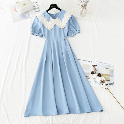 Jupe longue de style français nouvelle et douce avec taille fine et style long 4239