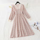 Robe fleurie coupe vent douce tempérament mince jupe en mousseline de soie 4082