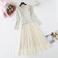 Little fragrant wind fairy suspender bottomed skirt suit  4357