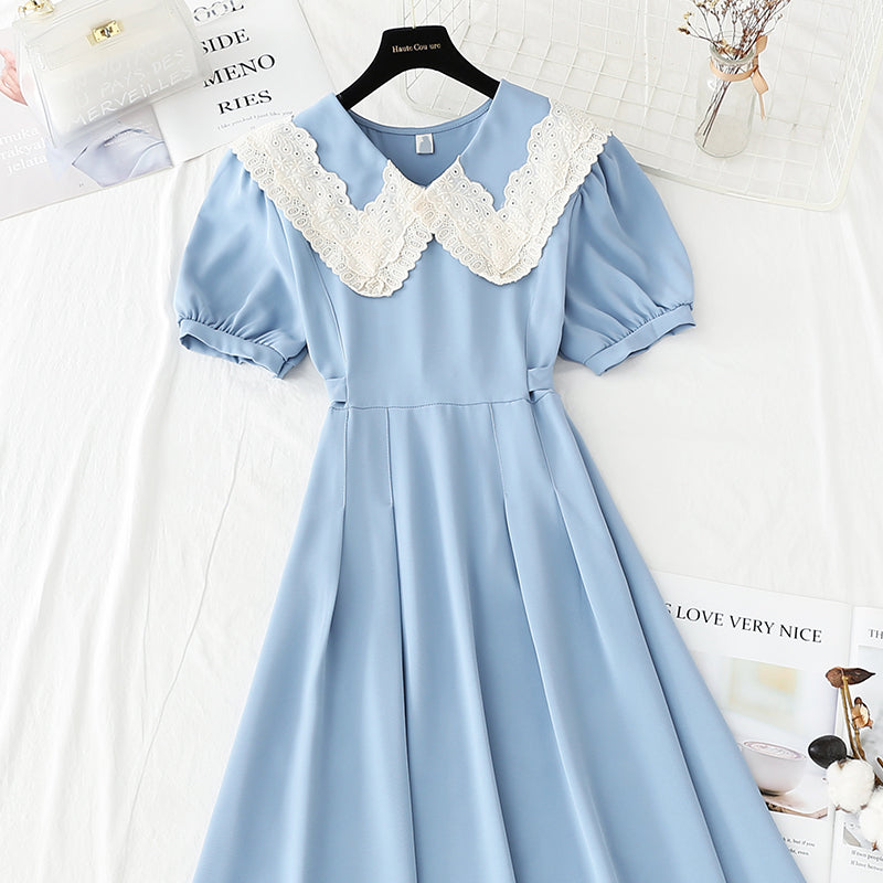 Jupe longue de style français nouvelle et douce avec taille fine et style long 4239