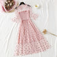 Xiaozhong wave dot mesh dress super xiansen series  4318