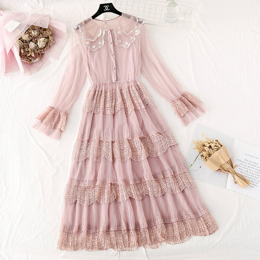Doll collar fairy super fairy series stem orange cake long skirt  4047