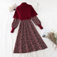 Robe en maille piquée en velours côtelé 4076