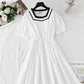 Robe rétro française en coton et lin 4267