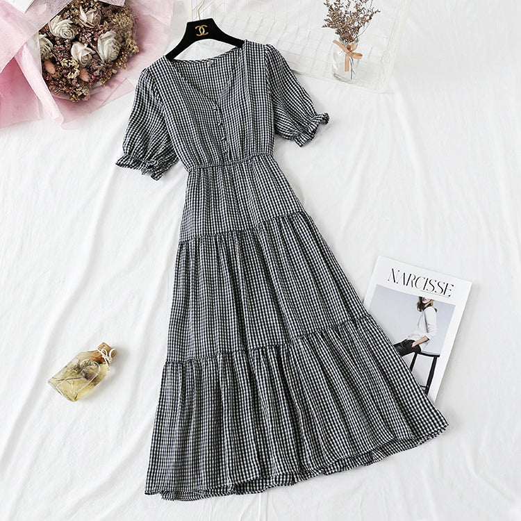 La robe à carreaux est super xiansen, douce et fine 4133