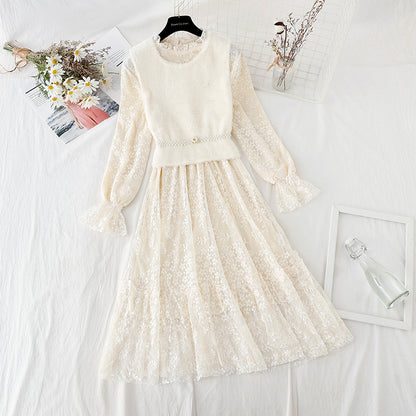 Robe en dentelle légère tempérament mature jupe enfants 4067