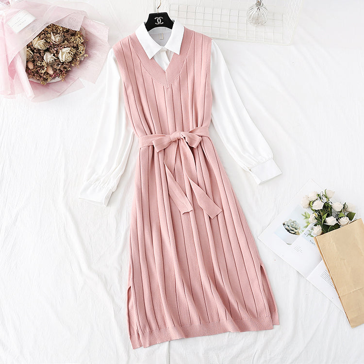 Chemise longue jupe en laine au dessus du genou jupe de costume 3998